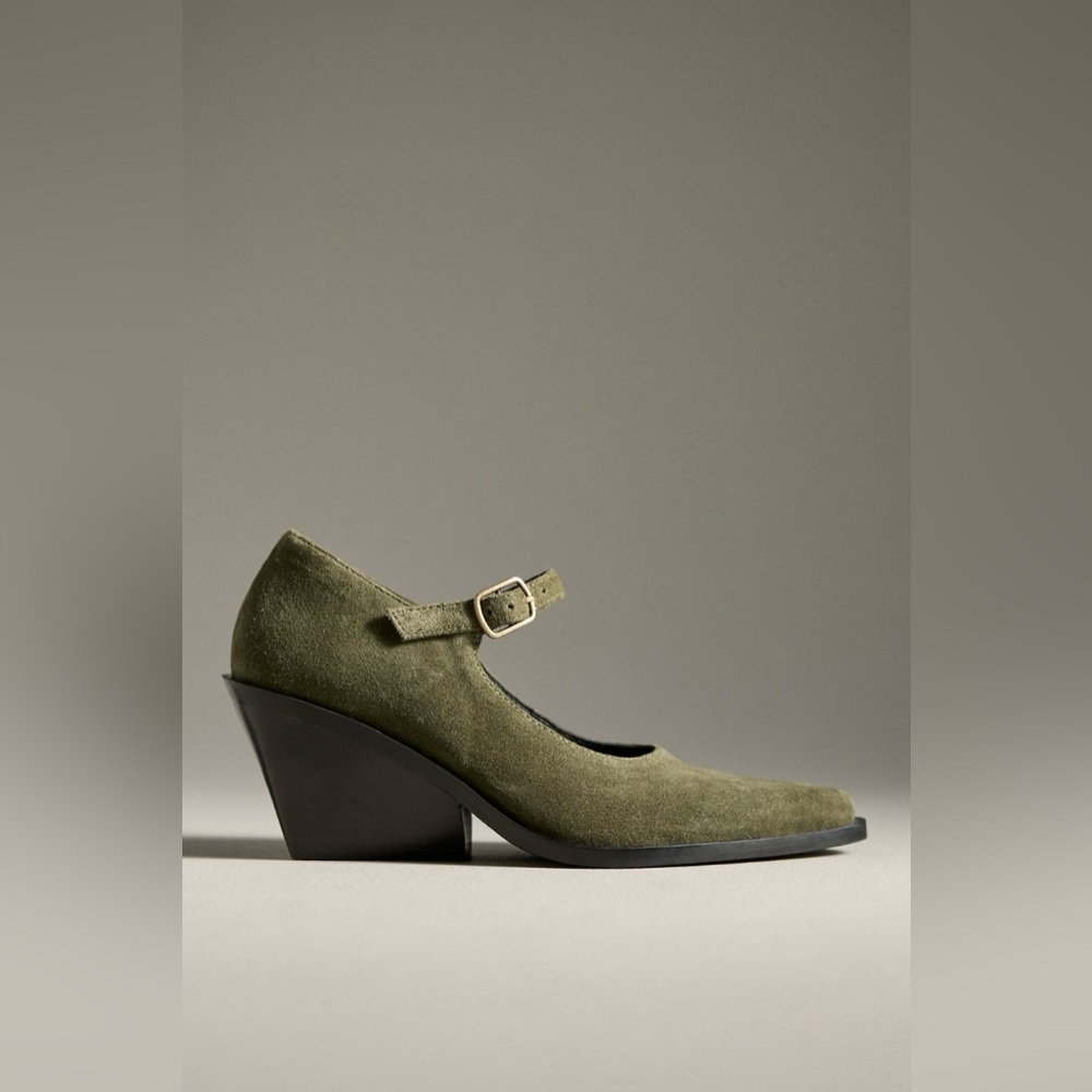 Seychelles Sparks Olive Suede Wedges